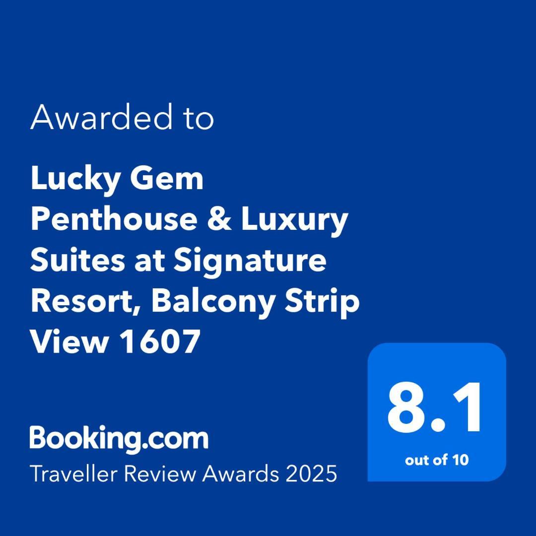 Lucky Gem Penthouse & Luxury Suites At Signature Resort, Balcony Strip View 1607 라스베이거스 외부 사진